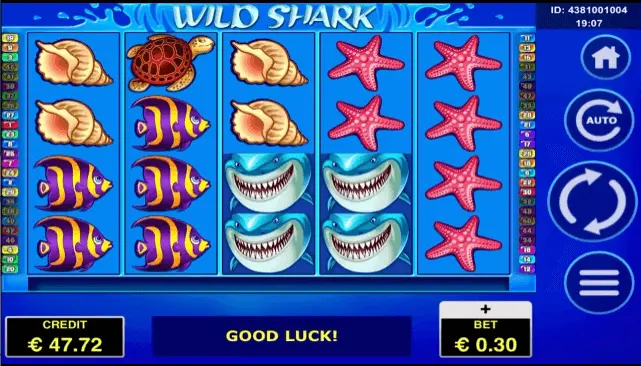 Wild Shark slot symbols